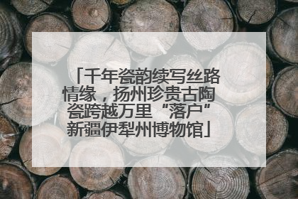 千年瓷韵续写丝路情缘，扬州珍贵古陶瓷跨越万里“落户”新疆伊犁州博物馆