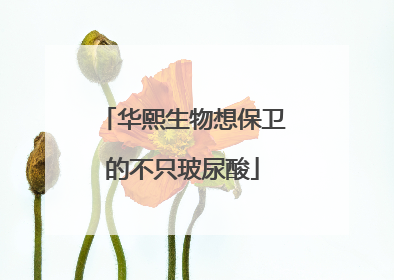 华熙生物想保卫的不只玻尿酸