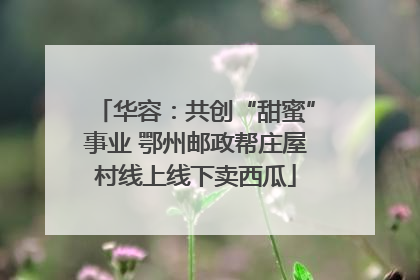 华容：共创“甜蜜”事业 鄂州邮政帮庄屋村线上线下卖西瓜