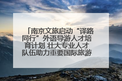 南京文旅启动“译路同行”外语导游人才培育计划 壮大专业人才队伍助力重要国际旅游目的地建设