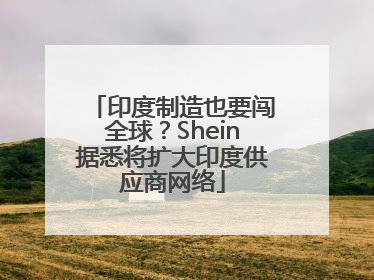 印度制造也要闯全球？Shein据悉将扩大印度供应商网络