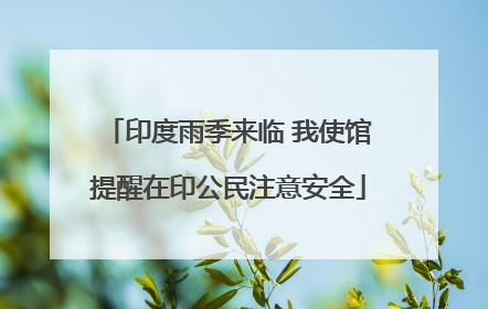 印度雨季来临 我使馆提醒在印公民注意安全