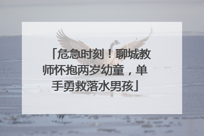危急时刻！聊城教师怀抱两岁幼童，单手勇救落水男孩