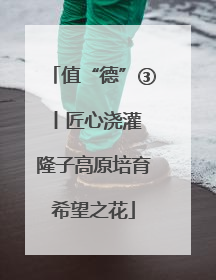 值“德”③丨匠心浇灌 隆子高原培育希望之花