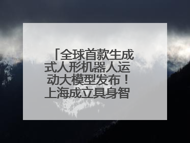 全球首款生成式人形机器人运动大模型发布！上海成立具身智能数据联盟