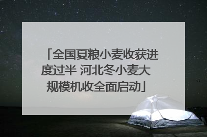 全国夏粮小麦收获进度过半 河北冬小麦大规模机收全面启动