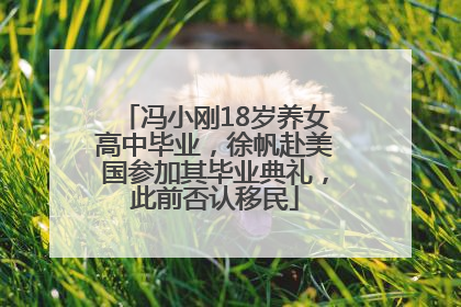 冯小刚18岁养女高中毕业，徐帆赴美国参加其毕业典礼，此前否认移民