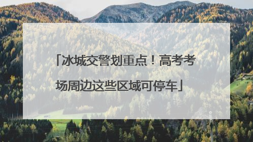 冰城交警划重点！高考考场周边这些区域可停车