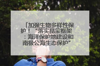 加强生物多样性保护！“落实昆蒙框架：海洋保护地建设和南极公海生态保护”主题论坛将举办