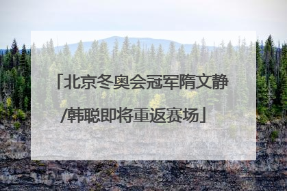 北京冬奥会冠军隋文静/韩聪即将重返赛场