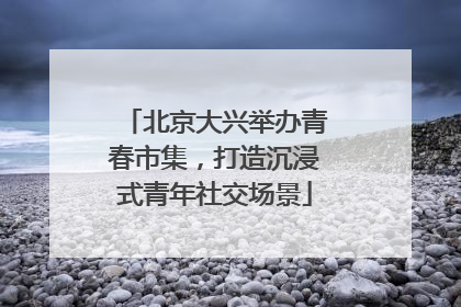 北京大兴举办青春市集，打造沉浸式青年社交场景