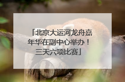 北京大运河龙舟嘉年华在副中心举办！三天六项比赛
