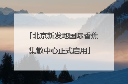 北京新发地国际香蕉集散中心正式启用