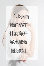 北京西城消防在什刹海开展水域救援演练