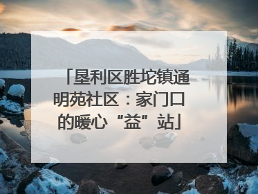 垦利区胜坨镇通明苑社区：家门口的暖心“益”站