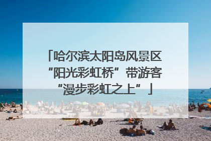 哈尔滨太阳岛风景区“阳光彩虹桥”带游客“漫步彩虹之上”