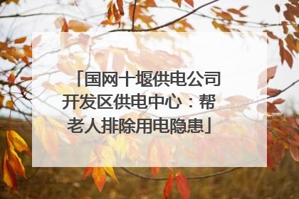 国网十堰供电公司开发区供电中心：帮老人排除用电隐患