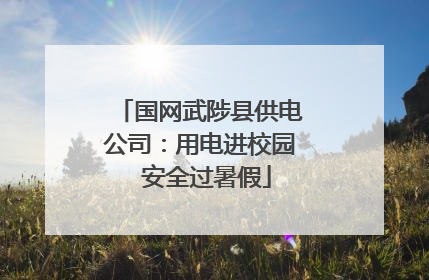 国网武陟县供电公司：用电进校园  安全过暑假