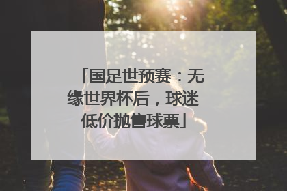 国足世预赛：无缘世界杯后，球迷低价抛售球票