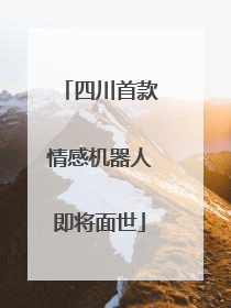 四川首款情感机器人即将面世