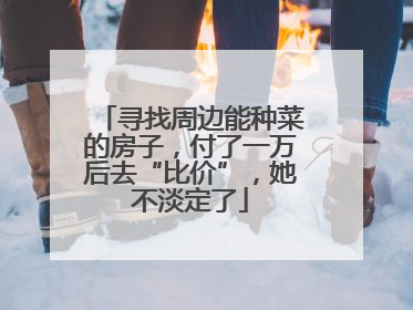 寻找周边能种菜的房子，付了一万后去“比价”，她不淡定了