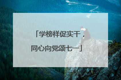 学榜样促实干，同心向党颂七一