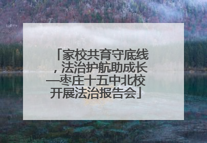 家校共育守底线，法治护航助成长—枣庄十五中北校开展法治报告会