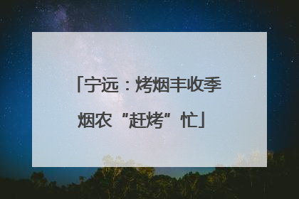 宁远：烤烟丰收季 烟农“赶烤”忙