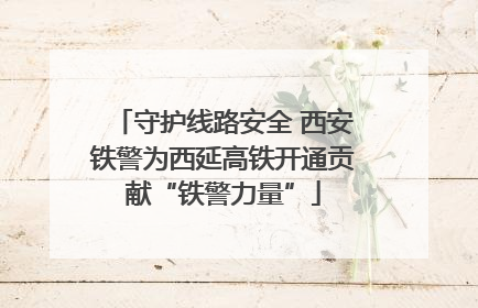 守护线路安全 西安铁警为西延高铁开通贡献“铁警力量”