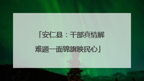 安仁县：干部真情解难题一面锦旗映民心