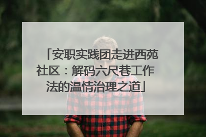 安职实践团走进西苑社区：解码六尺巷工作法的温情治理之道