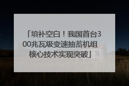 填补空白！我国首台300兆瓦级变速抽蓄机组核心技术实现突破
