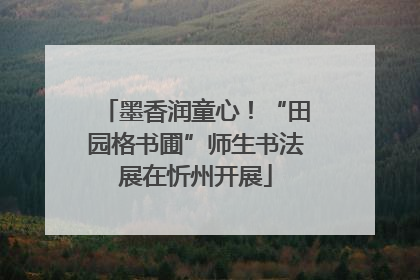 墨香润童心！“田园格书圃”师生书法展在忻州开展
