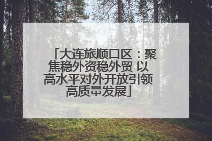 大连旅顺口区：聚焦稳外资稳外贸 以高水平对外开放引领高质量发展