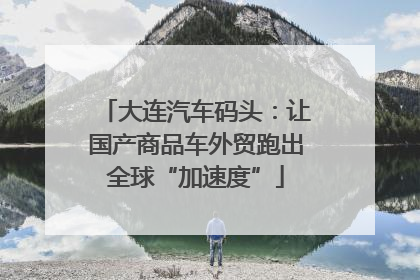 大连汽车码头：让国产商品车外贸跑出全球“加速度”