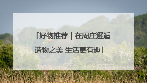 好物推荐｜在周庄邂逅造物之美 生活更有趣