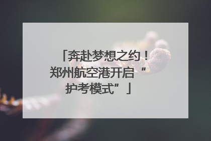 奔赴梦想之约！郑州航空港开启“护考模式”