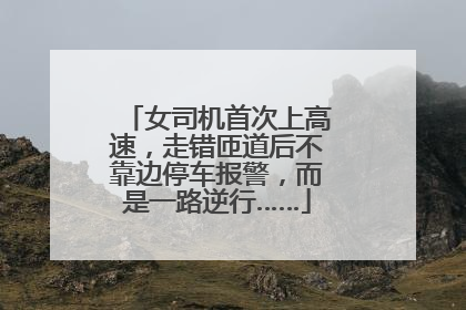 女司机首次上高速，走错匝道后不靠边停车报警，而是一路逆行……