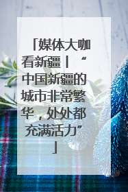 媒体大咖看新疆丨“中国新疆的城市非常繁华，处处都充满活力”