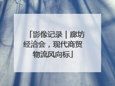 影像记录｜廊坊经洽会，现代商贸物流风向标