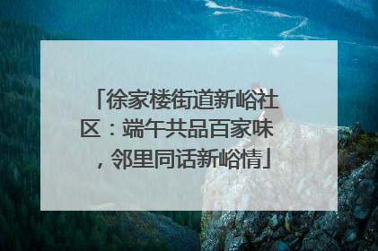 徐家楼街道新峪社区：端午共品百家味，邻里同话新峪情