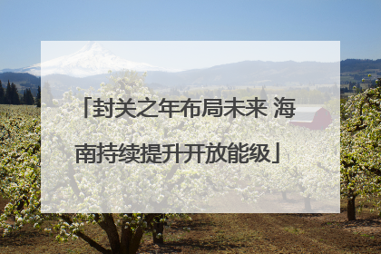 封关之年布局未来 海南持续提升开放能级