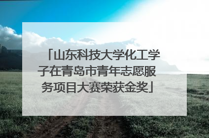 山东科技大学化工学子在青岛市青年志愿服务项目大赛荣获金奖