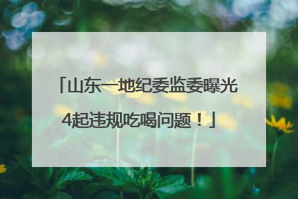 山东一地纪委监委曝光4起违规吃喝问题！