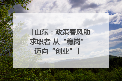 山东：政策春风助求职者 从“稳岗”迈向“创业”