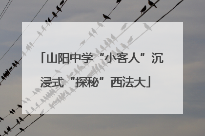 山阳中学“小客人”沉浸式“探秘”西法大