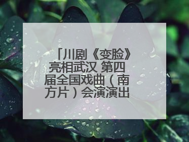 川剧《变脸》亮相武汉 第四届全国戏曲（南方片）会演演出过半频掀热潮