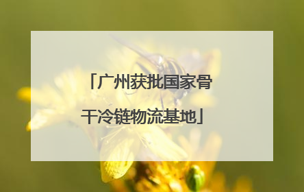 广州获批国家骨干冷链物流基地