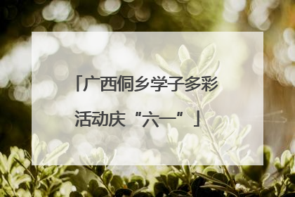 广西侗乡学子多彩活动庆“六一”