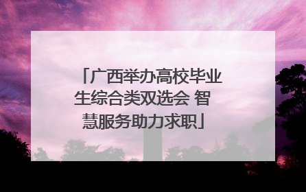 广西举办高校毕业生综合类双选会 智慧服务助力求职